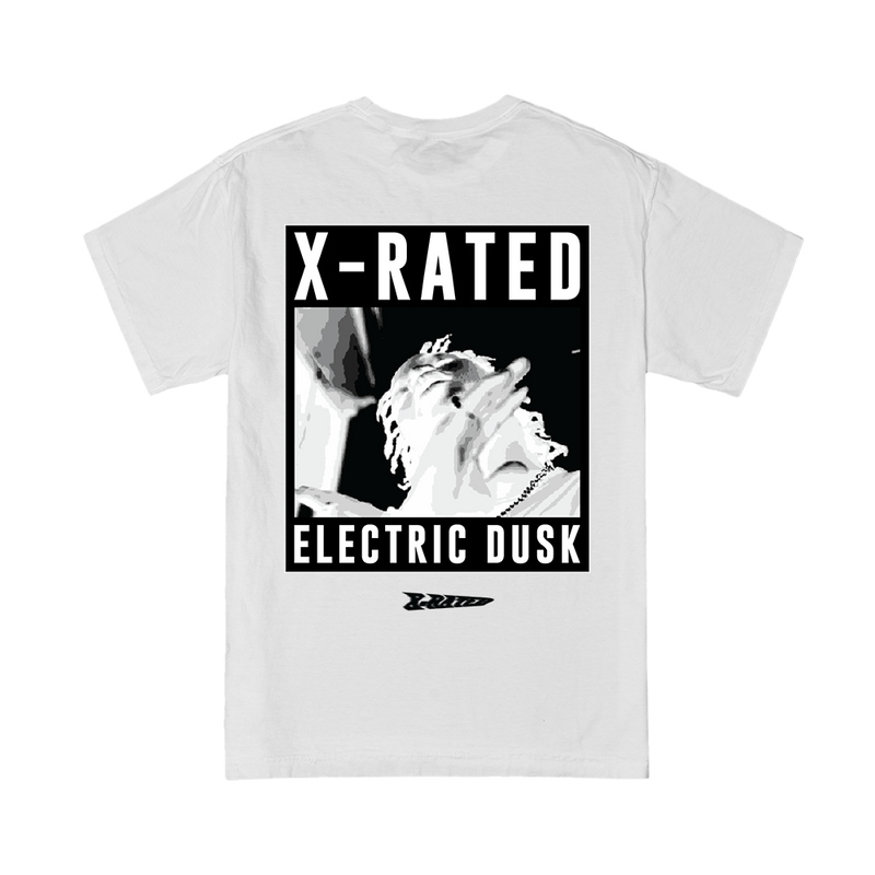 Leon Thomas X-Rated Tee, a popular tour merch item featuring a white background and bold graphics